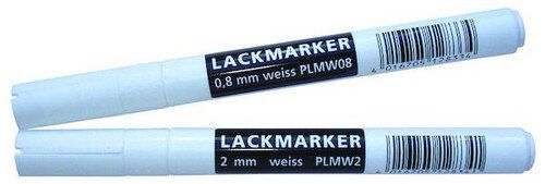 Marķieris kabeļiem Lackmarker, balts 2 mm 05102834